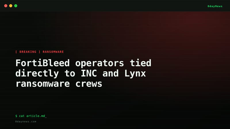 FortiBleed operators tied directly to INC and Lynx ransomware crews
