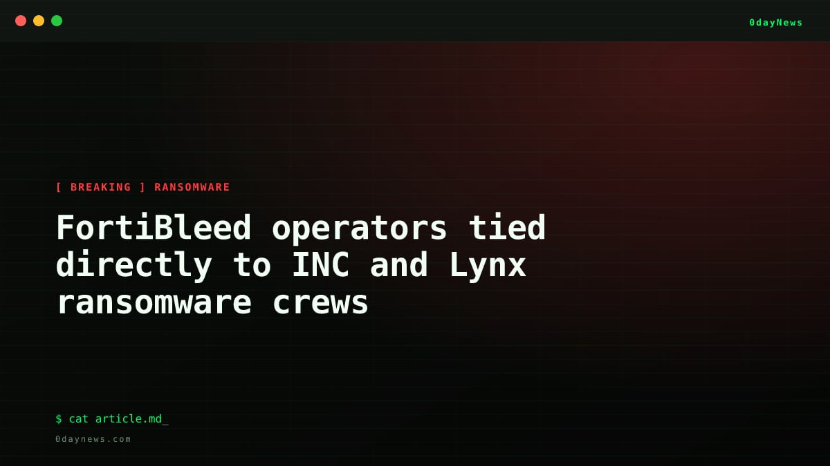 FortiBleed operators tied directly to INC and Lynx ransomware crews