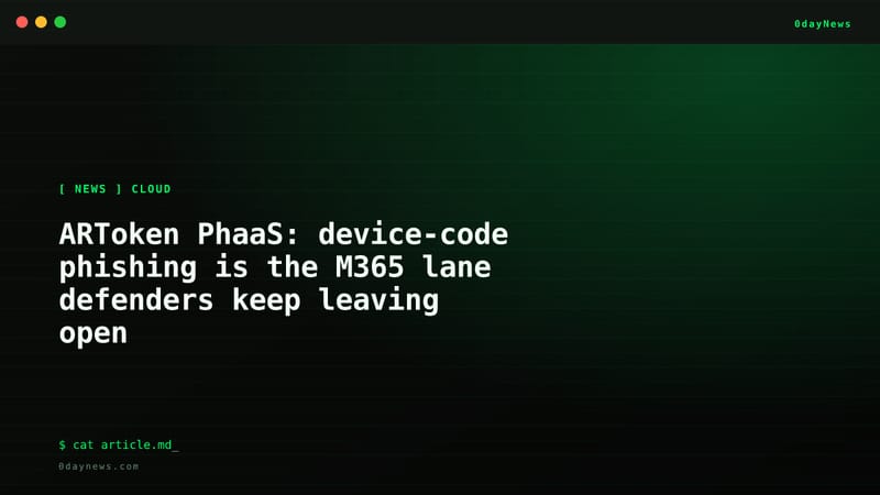 ARToken PhaaS: device-code phishing is the M365 lane defenders keep leaving open