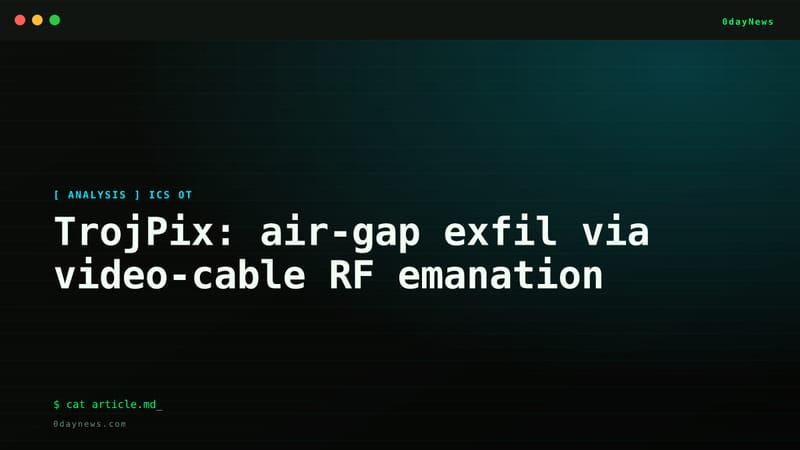 TrojPix: air-gap exfil via video-cable RF emanation