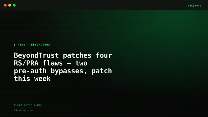 BeyondTrust Patches Four RS/PRA Flaws — Patch Now