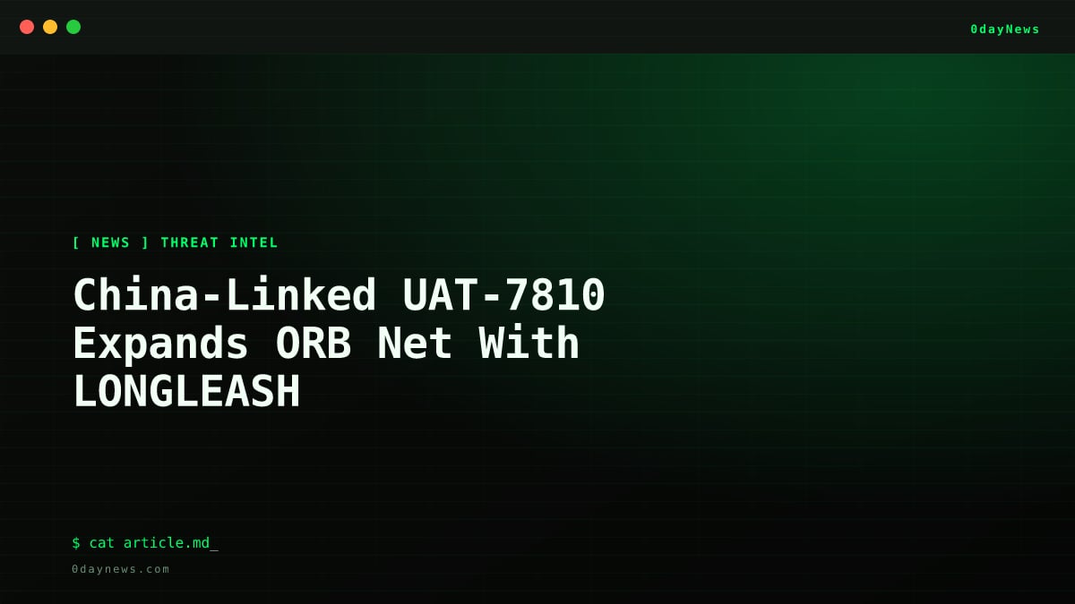China-Linked UAT-7810 Expands ORB Net With LONGLEASH