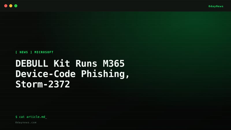 DEBULL Kit Runs M365 Device-Code Phishing, Storm-2372