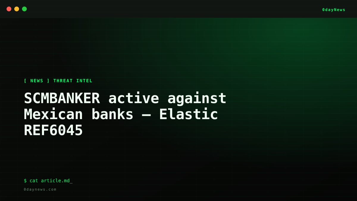 SCMBANKER active against Mexican banks — Elastic REF6045
