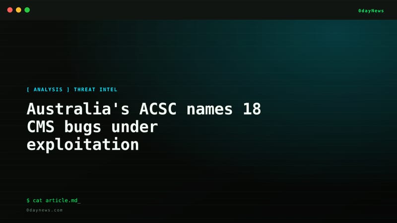 Australia's ACSC names 18 CMS bugs under exploitation