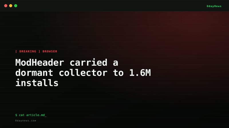 ModHeader carried a dormant collector to 1.6M installs