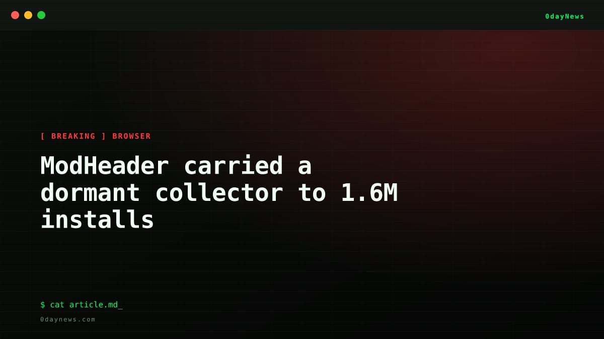 ModHeader carried a dormant collector to 1.6M installs