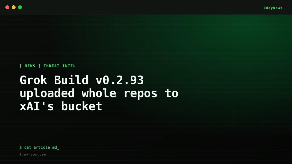 Grok Build v0.2.93 uploaded whole repos to xAI's bucket