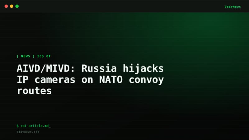 AIVD/MIVD: Russia hijacks IP cameras on NATO convoy routes