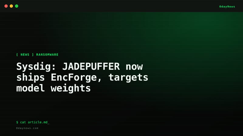 Sysdig: JADEPUFFER now ships EncForge, targets model weights