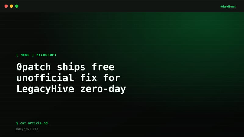 0patch ships free unofficial fix for LegacyHive zero-day