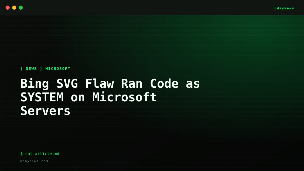 Bing SVG Flaw Ran Code as SYSTEM on Microsoft Servers
