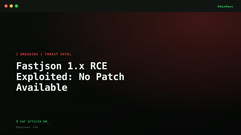 Fastjson 1.x RCE Exploited: No Patch Available