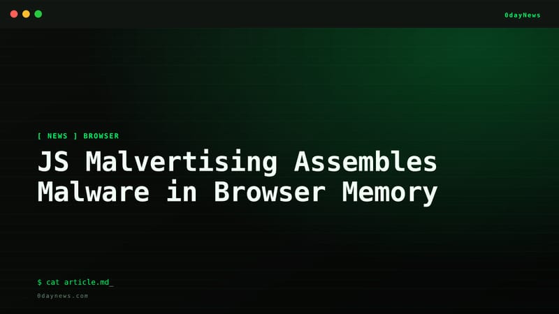 JS Malvertising Assembles Malware in Browser Memory