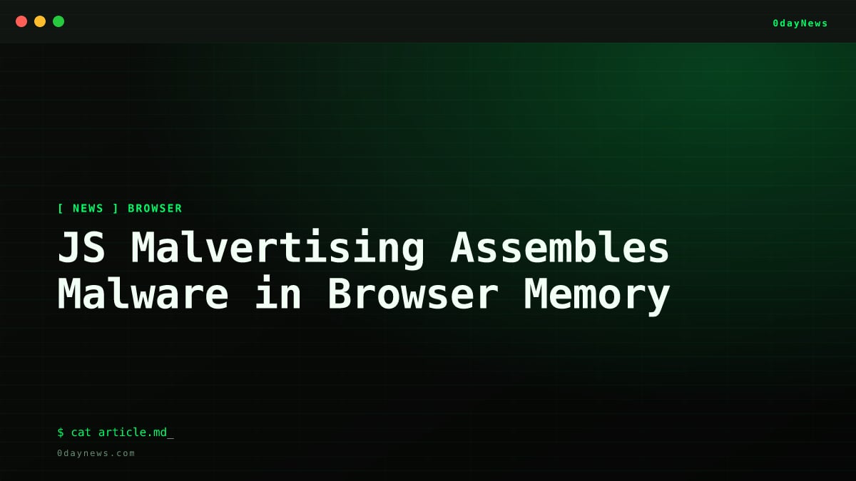 JS Malvertising Assembles Malware in Browser Memory