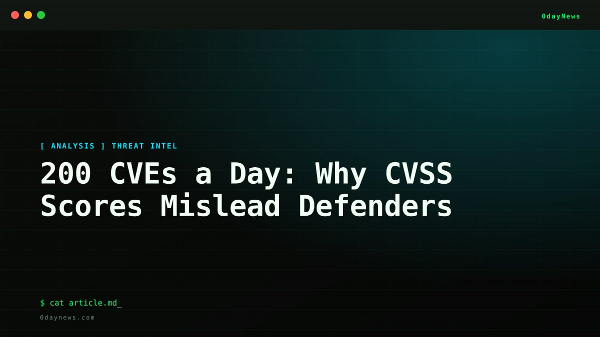 200 CVEs a Day: Why CVSS Scores Mislead Defenders