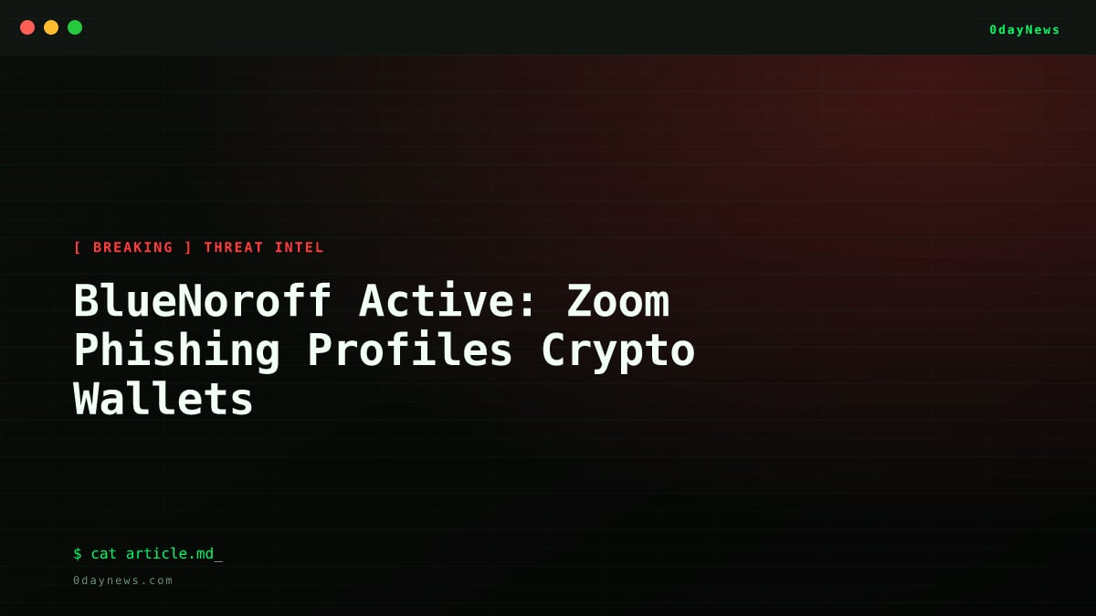 BlueNoroff Active: Zoom Phishing Profiles Crypto Wallets