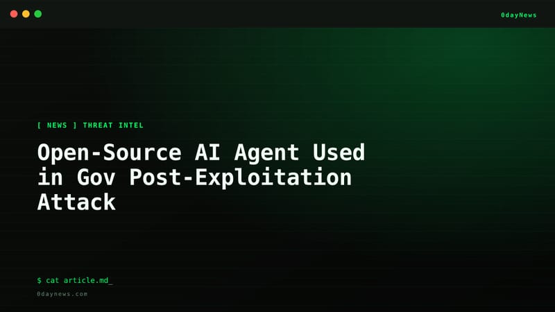 Open-Source AI Agent Used in Gov Post-Exploitation Attack