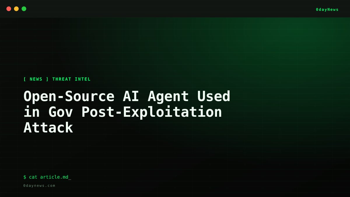 Open-Source AI Agent Used in Gov Post-Exploitation Attack