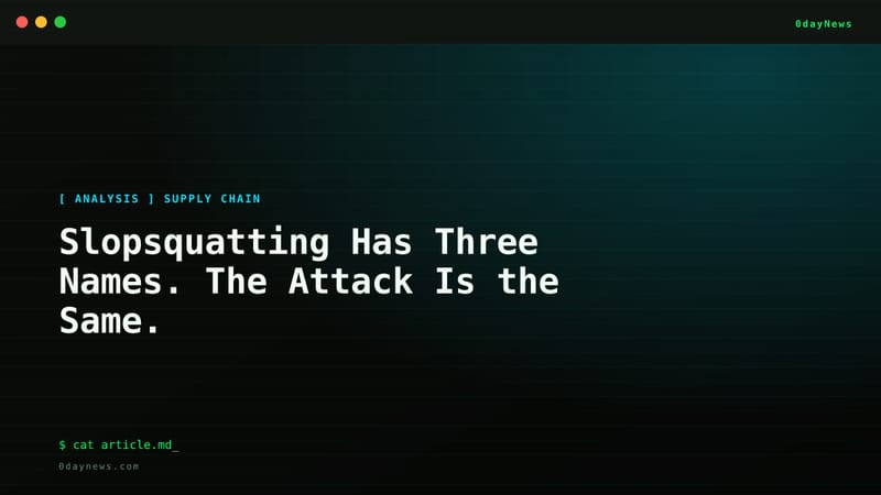 Slopsquatting Has Three Names. The Attack Is the Same.