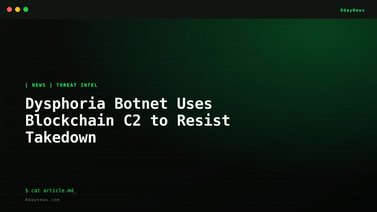 Dysphoria Botnet Uses Blockchain C2 to Resist Takedown