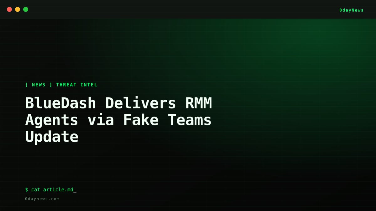 BlueDash Delivers RMM Agents via Fake Teams Update