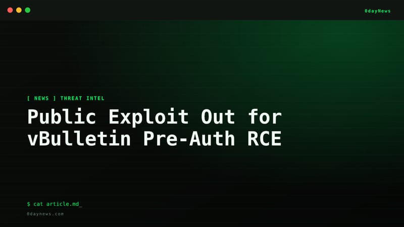 Public Exploit Out for vBulletin Pre-Auth RCE