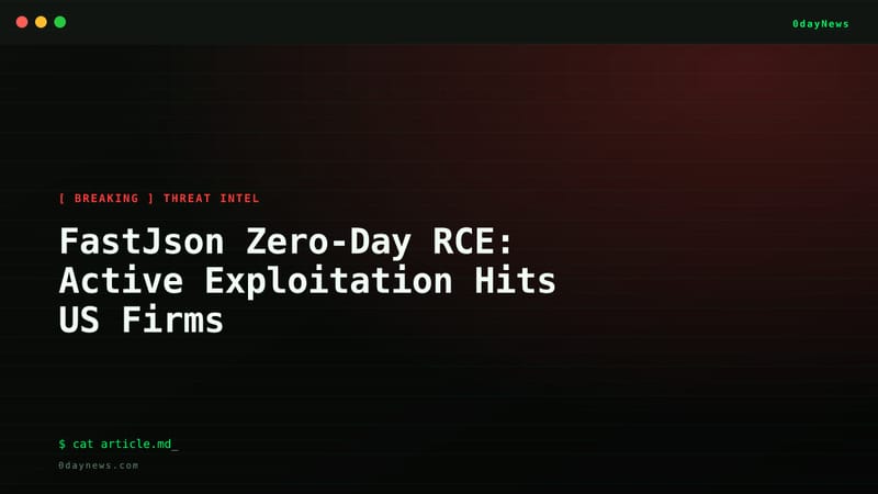 FastJson Zero-Day RCE: Active Exploitation Hits US Firms