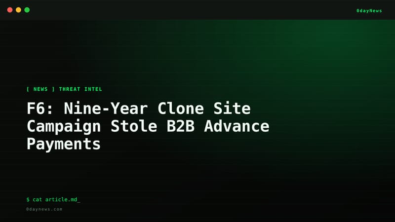 F6: Nine-Year Clone Site Campaign Stole B2B Advance Payments
