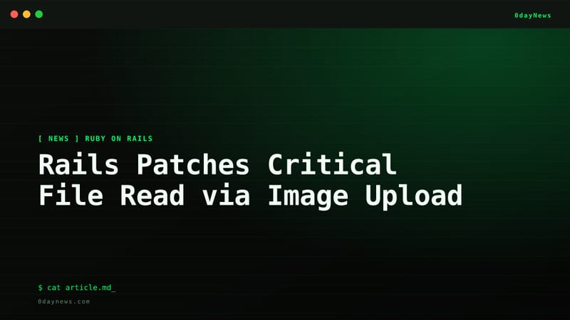 Rails Patches Critical File Read via Image Upload