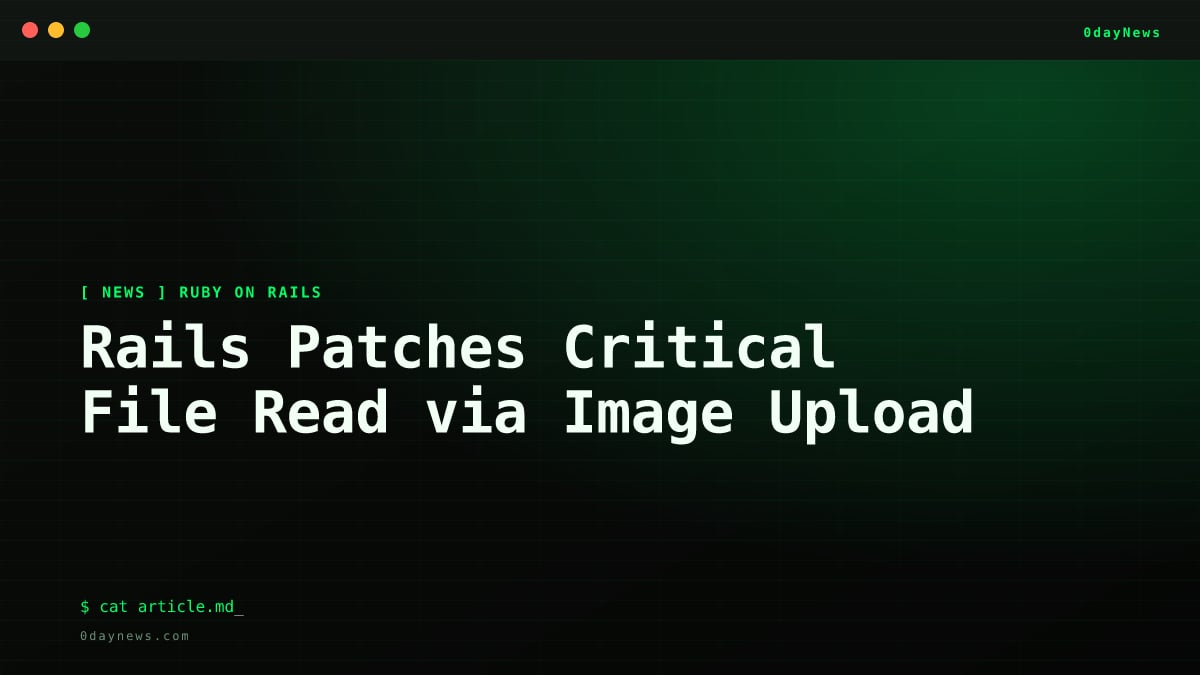 Rails Patches Critical File Read via Image Upload