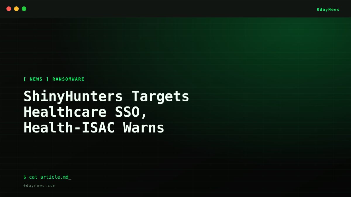 ShinyHunters Targets Healthcare SSO, Health-ISAC Warns
