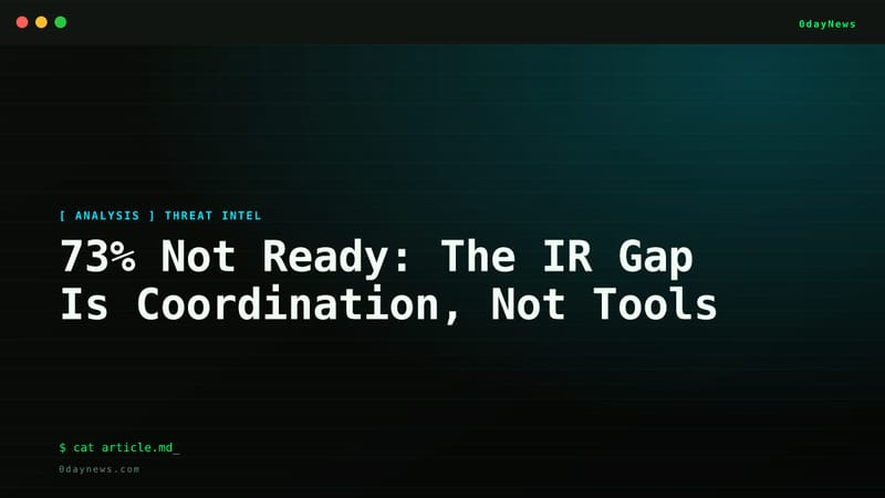 73% Not Ready: The IR Gap Is Coordination, Not Tools