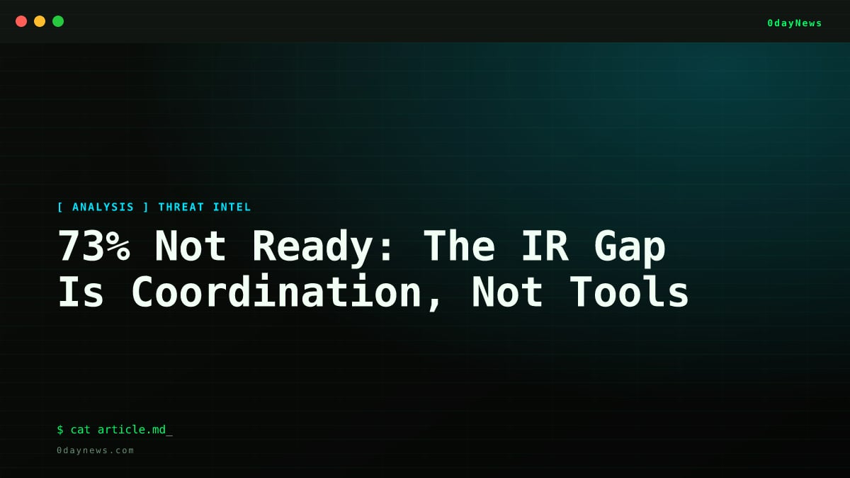73% Not Ready: The IR Gap Is Coordination, Not Tools