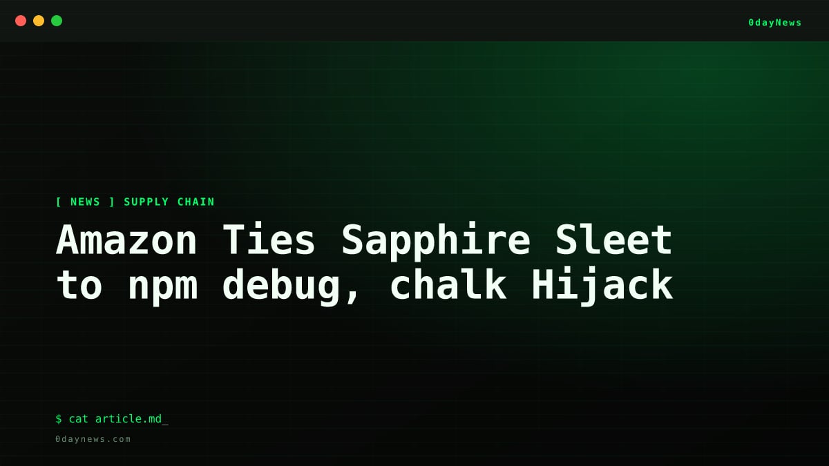 Amazon Ties Sapphire Sleet to npm debug, chalk Hijack
