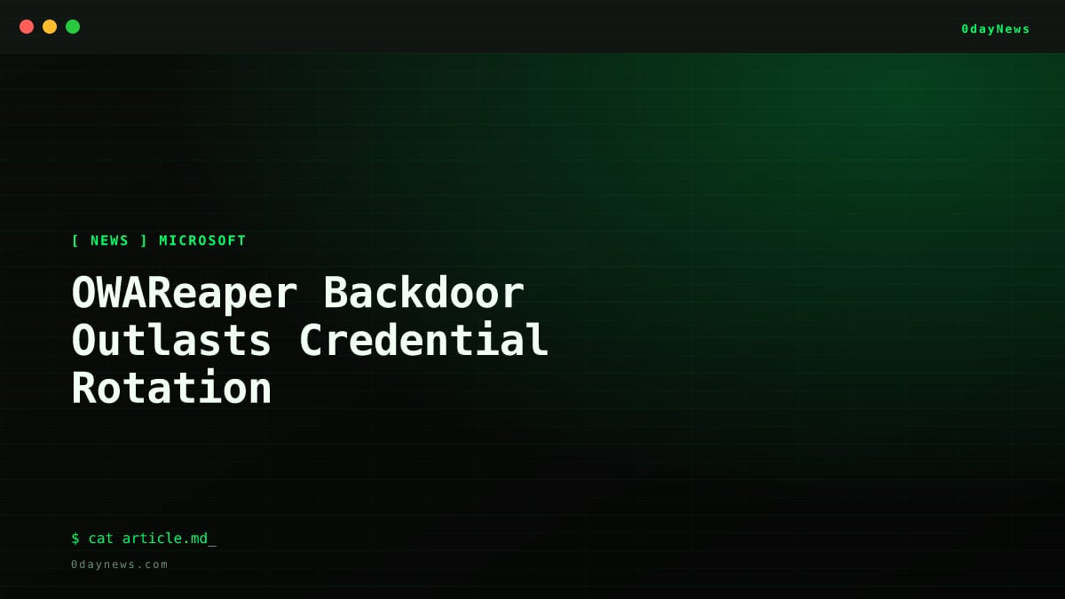 OWAReaper Backdoor Outlasts Credential Rotation