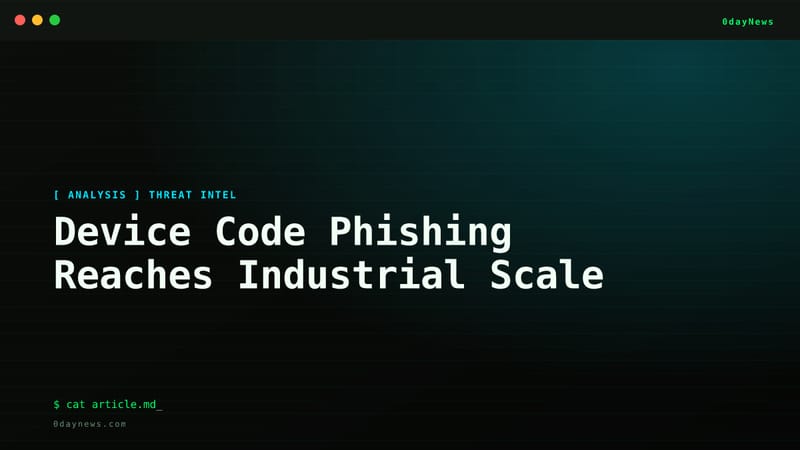 Device Code Phishing Reaches Industrial Scale