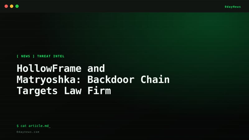 HollowFrame and Matryoshka: Backdoor Chain Targets Law Firm