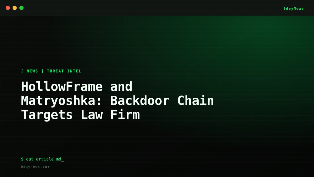 HollowFrame and Matryoshka: Backdoor Chain Targets Law Firm