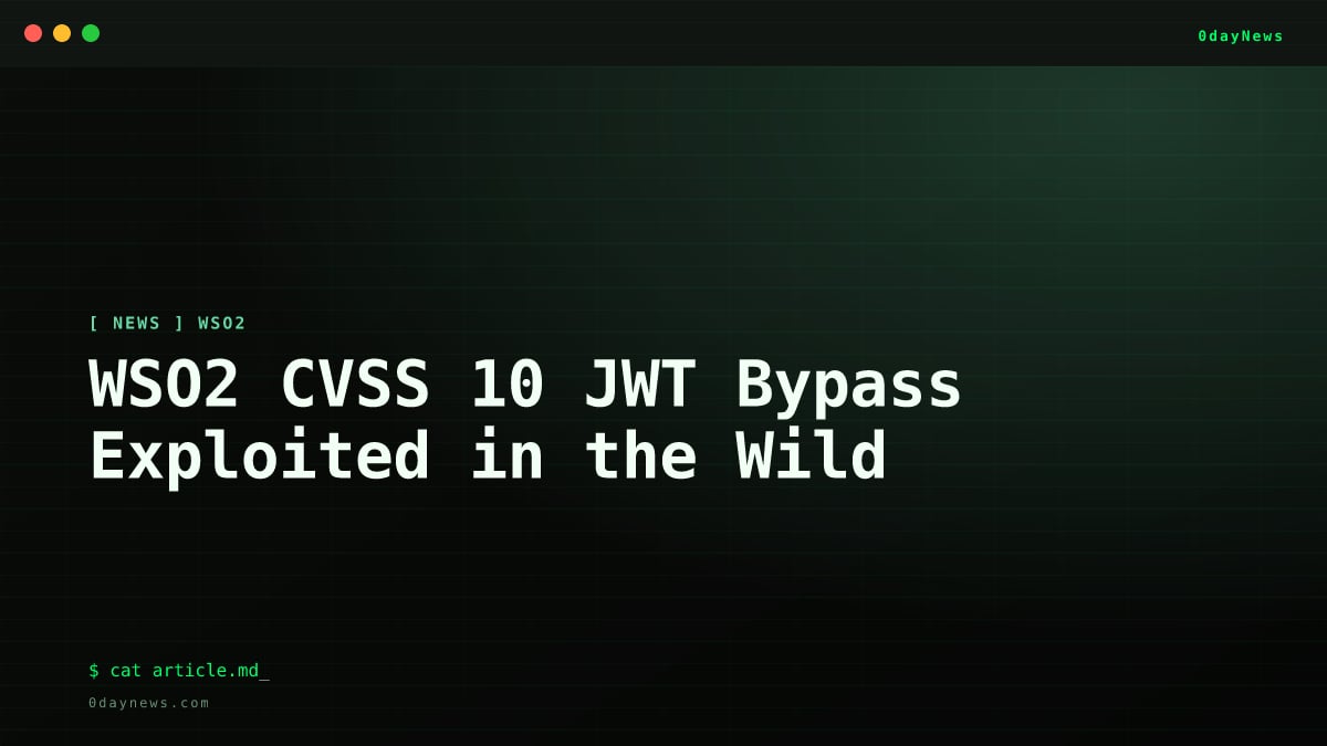 WSO2 CVSS 10 JWT Bypass Exploited in the Wild